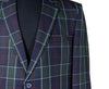 Mens Blazer Green Blue Red Tartan Plaid Wool Dress Formal Suit Jacket Wedding Sport Coat 44R