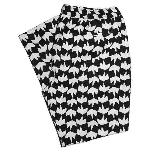 Mens Pants Joggers Black White Abstract Drawstring Loose Harem Casual Beach XL