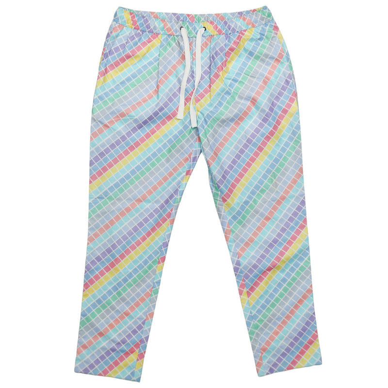 Mens Pants Joggers Multicolor Geometric Drawstring Loose Harem Casual Medium