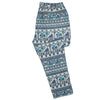 Mens Pants Joggers Blue Beige Geometric Floral Drawstring Loose Harem Casual XL