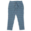 Mens Pants Joggers Blue Green Red Plaid Seersucker Drawstring Loose Harem XL