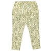 Mens Pants Joggers Beige Green Ethnic Tribal Graphic Drawstring Loose Harem XL