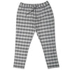 Mens Pants Joggers White Black Plaid Cotton Drawstring Loose Harem Casual XL