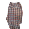 Mens Pants Joggers Orange White Plaid Drawstring Loose Harem Casual Beach XL