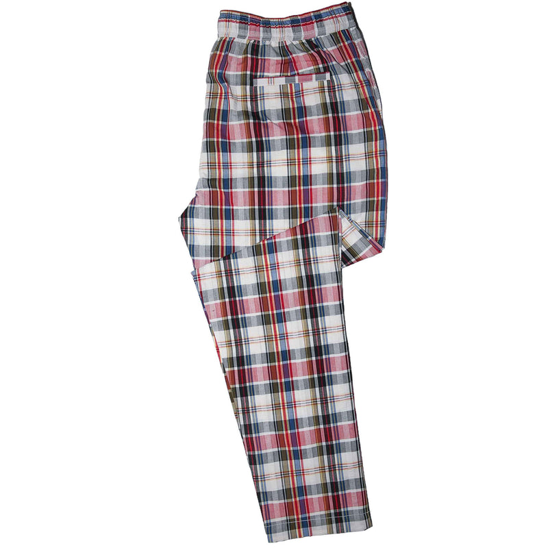 Mens Pants Joggers Multicolor Plaid Cotton Drawstring Loose Harem Casual Large