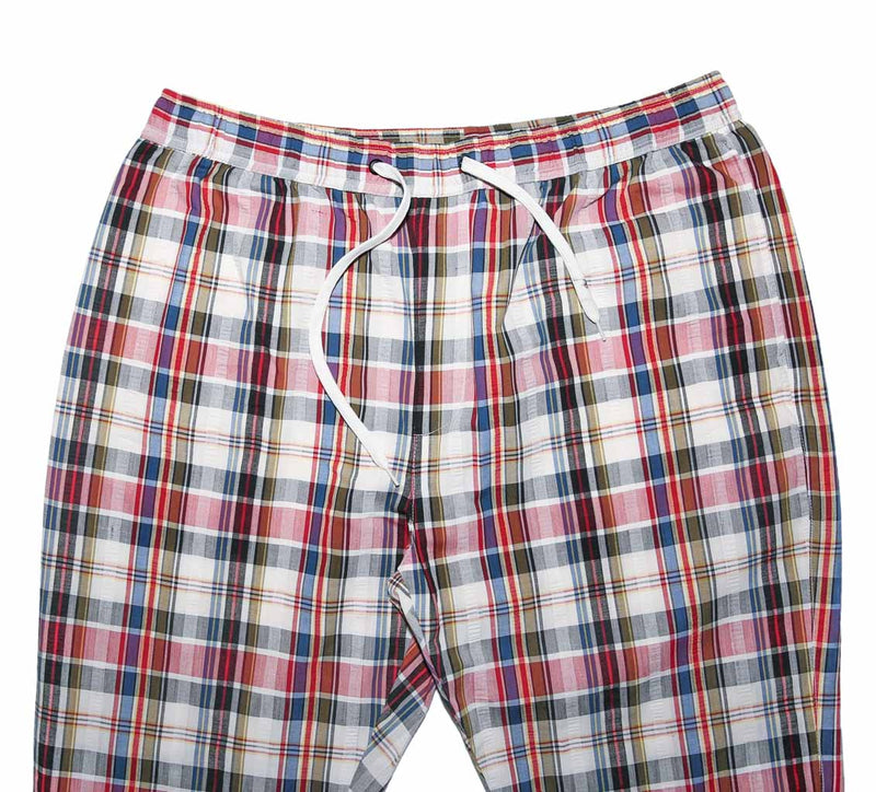 Mens Pants Joggers Multicolor Plaid Cotton Drawstring Loose Harem Casual Large