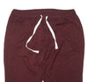 Mens Pants Joggers Burgundy Cotton Stretch Drawstring Loose Harem Casual XL