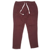 Mens Pants Joggers Burgundy Cotton Stretch Drawstring Loose Harem Casual XL