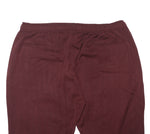 Mens Pants Joggers Burgundy Cotton Stretch Drawstring Loose Harem Casual XL