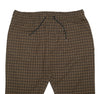 Mens Pants Joggers Brown Blue Plaid Check Drawstring Loose Harem Casual Beach XL