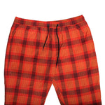 Mens Pants Joggers Red Black Plaid Drawstring Loose Harem Casual Beach Large