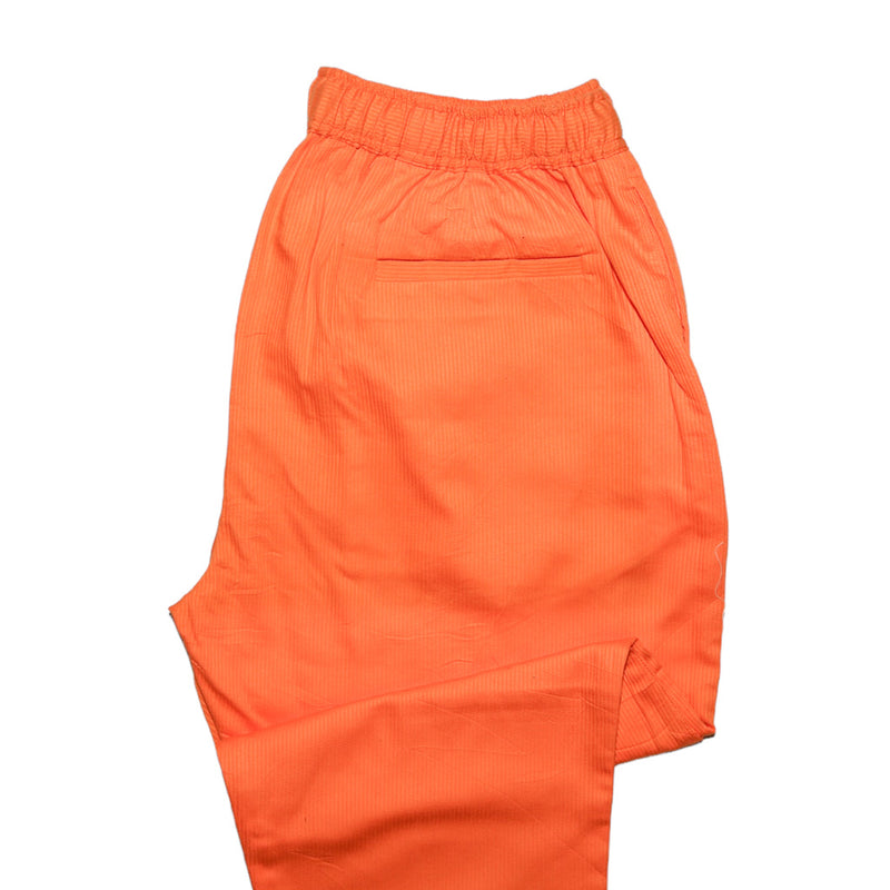 Mens Pants Joggers Orange Cotton Stretch Drawstring Harem Casual Beach Large