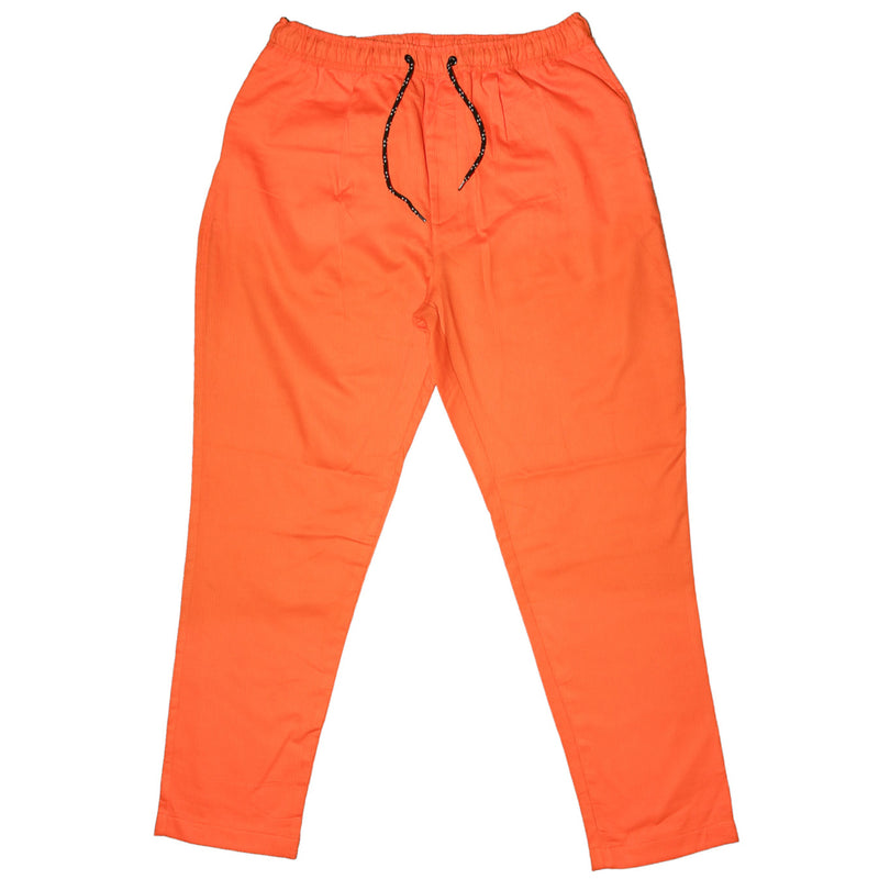 Mens Pants Joggers Orange Cotton Stretch Drawstring Harem Casual Beach Large