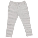 Mens Pants Joggers Beige Striped Cotton Drawstring Loose Casual Beach Large