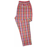 Mens Pants Joggers Multicolor Plaid Check Drawstring Loose Casual Beach Large