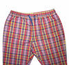 Mens Pants Joggers Multicolor Plaid Check Drawstring Loose Casual Beach Large