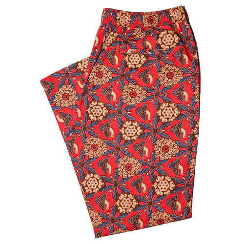 Mens Pants Joggers Red Blue Geometric Drawstring Loose Harem Casual Beach Large