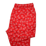 Mens Pants Joggers Red White Floral Drawstring Loose Harem Casual Beach Large