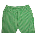 Mens Pants Joggers Green White Striped Drawstring Loose Harem Casual Beach Large