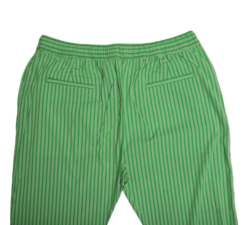 Mens Pants Joggers Green White Striped Drawstring Loose Harem Casual Beach Large