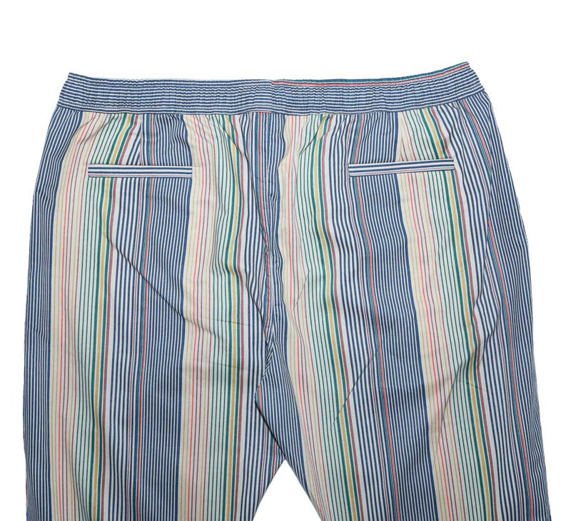 Mens Pants Joggers Multicolor Striped Drawstring Loose Harem Casual Beach XL