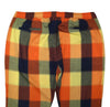 Mens Pants Joggers Orange Yellow Blue Plaid Check Cotton Loose Harem Casual XL