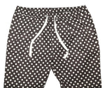 Mens Pants Joggers Brown White Polka Dot Drawstring Loose Harem Casual Beach XL