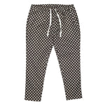 Mens Pants Joggers Brown White Polka Dot Drawstring Loose Harem Casual Beach XL