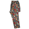 Mens Pants Joggers Brown Red Blue Floral Drawstring Loose Harem Casual Beach XL