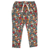 Mens Pants Joggers Brown Red Blue Floral Drawstring Loose Harem Casual Beach XL