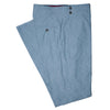 Mens Gurkha Pants Blue White Striped Cotton High Waist Flat Front Trousers 34