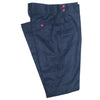 Mens Gurkha Pants Navy Blue Cotton Slim High Waist Flat Front Dress Trousers 34