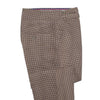 Mens Gurkha Pants Brown Check Corduroy Slim Straight High Waist Flat Front 34