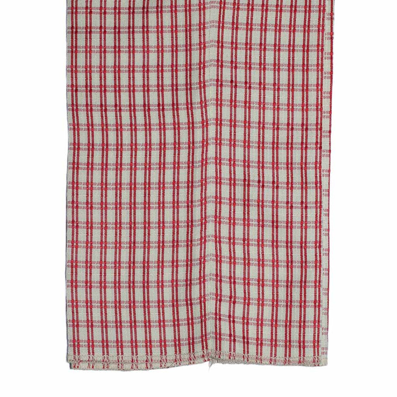 Mens Gurkha Pants Red White Plaid Check Slim Straight High Waist Flat Front 34