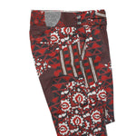 Mens Gurkha Pants Red Black Geometric Abstract Slim High Waist Flat Front 32