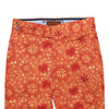 Mens Gurkha Pants Orange Floral Slim Straight High Waist Flat Front Trousers 32