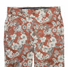 Mens Gurkha Pants Clay Brown Beige Floral Slim Straight High Waist Flat Front 32