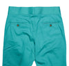 Mens Gurkha Pants Turquoise Slim Straight High Waist Flat Front Trousers 32