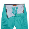 Mens Gurkha Pants Turquoise Slim Straight High Waist Flat Front Trousers 32