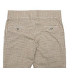 Mens Gurkha Pants Beige Check Plaid Slim High Waist Flat Front Chino Trousers 32