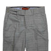 Mens Gurkha Pants Gray Plaid Check Slim High Waist Flat Front Dress Trousers 32