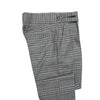 Mens Gurkha Pants Gray Plaid Check Slim High Waist Flat Front Dress Trousers 32