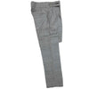 Mens Gurkha Pants Gray Plaid Check Slim High Waist Flat Front Dress Trousers 32