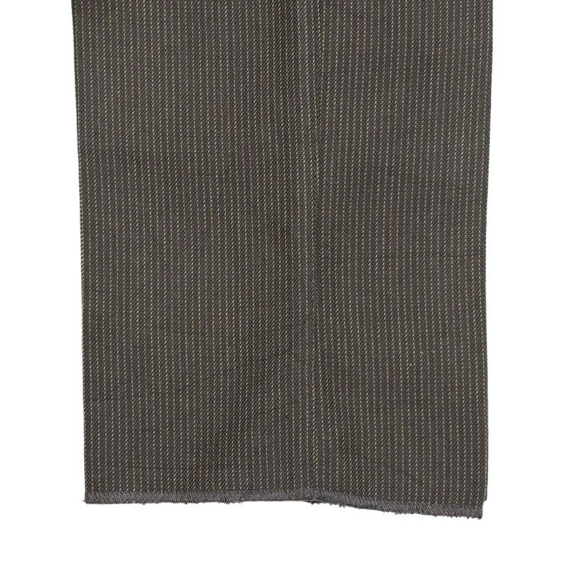 Mens Gurkha Pants Brown Striped Cotton Slim Straight High Waist Flat Front 32