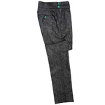 Mens Gurkha Pants Gray Textured Slim Straight High Waist Flat Front Trousers 32