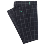 Mens Gurkha Pants Black Red White Plaid Check Straight High Waist Flat Front 32