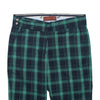 Mens Gurkha Pants Blue Green Plaid Wool Slim Straight High Waist Flat Front 32