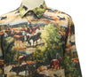 Mens Shirt Button Up Multicolor Western Animal Print Casual Hawaiian Beach XL