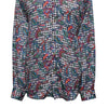 Mens Silk Shirt Button Up Multicolor Paisley Check Plaid Abstract Designer XL