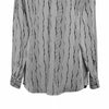 Mens Shirt Button Up Gray Black Abstract Geometric Hawaiian Beach Casual XL